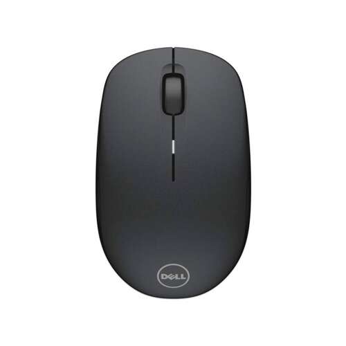 Mouse optic Dell WM126 wireless, negru, vedere din față