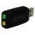 Media-Tech VIRTU 5.1 USB sound card, black, side view