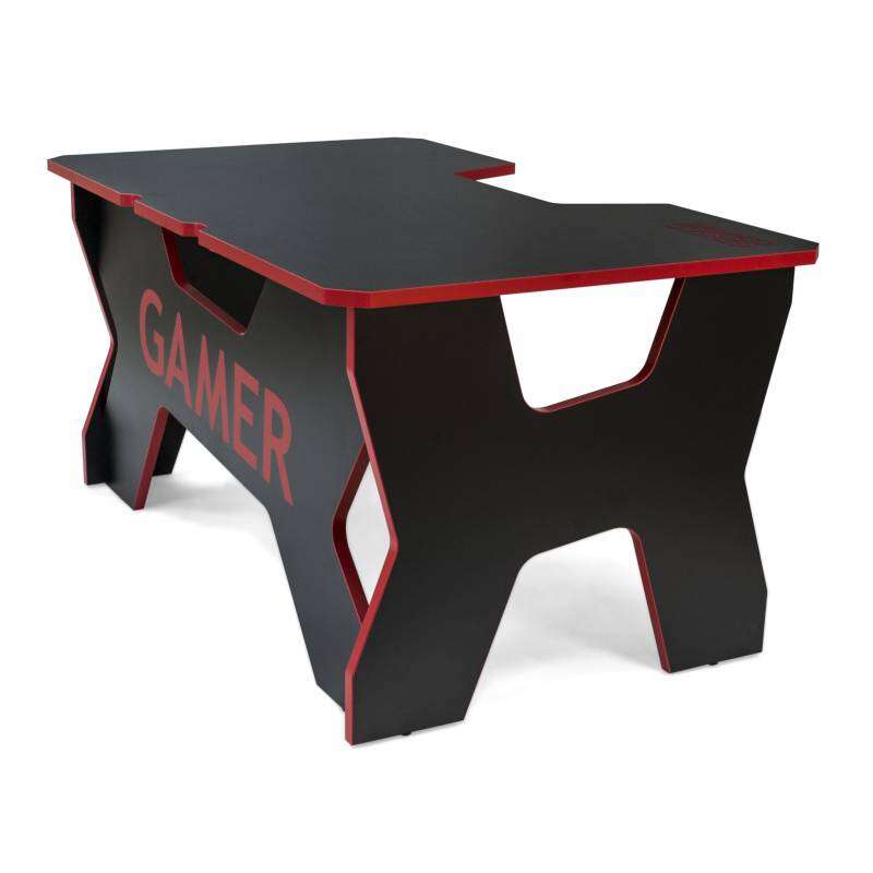 Generic comfort generic confort gamer2ds/nr 200kg, piros szegély, fekete gamer asztal