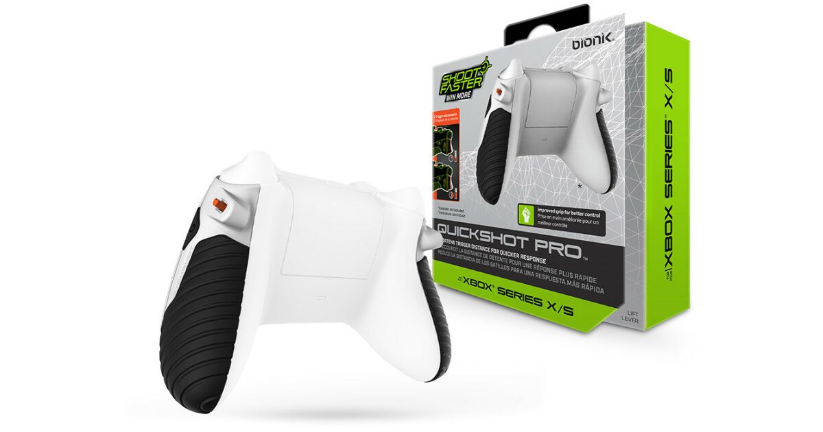 Bionik BNK-9074 Quickshot Pro Xbox Series Black&amp;White Controller Crafty ...