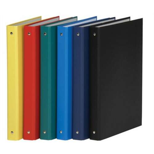 DONAU A4 35mm 4-ring binder, 6 colors, PP/cardboard, red