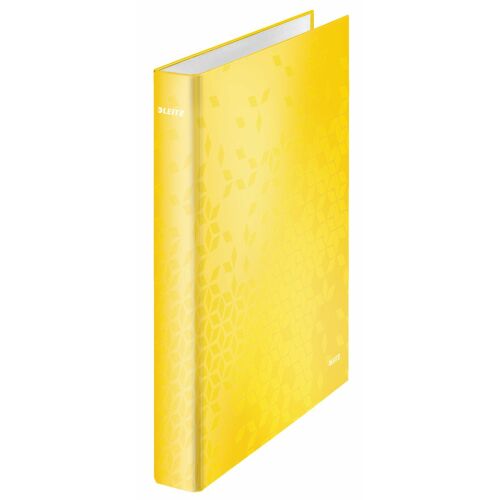 Leitz Wow A4 Maxi Yellow Ring Binder - 40mm D-Ring
