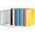 LEITZ Wow D-ring binders in various colors, yellow, white, purple, blue, green, pink, black