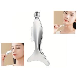 Koláž masážnej gule Gua Sha používanej na masáž tváre a krku - Masážne prístroje na tvár