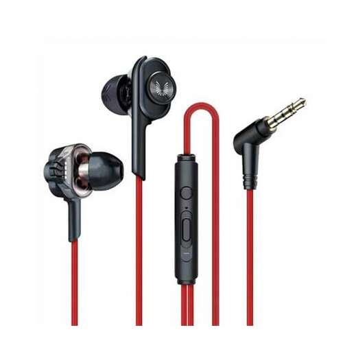 UIISII Fülhallgató, mikrofonos, UIISII "BA-T6J", piros 37520291