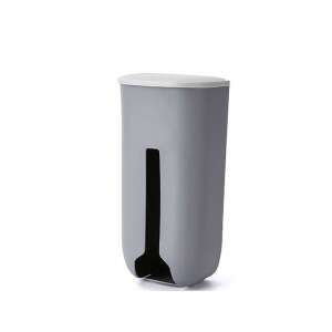 Szürke falra szerelhető zacskóadagoló konyhai szemeteszsákokhoz - Gardrób rendszerező