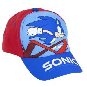 Czapka bejsbolówka dla dzieci z Soniciem, czerwono-niebieska, z nadrukiem Sonic'a biegnącego - Sonic