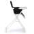 Ricokids NUCO black high chair, white frame, side view