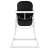 Ricokids NUCO black high chair, white frame, front view