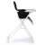 Ricokids NUCO black high chair, white frame, side view