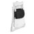 Folded Ricokids Nuco high chair, black seat, white frame
