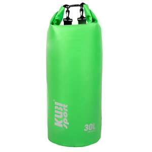 KUBI Sport 30L vízálló száraz táska, zöld, kajakozáshoz, csónakázáshoz, horgászáshoz, kempingezéshez, túrázáshoz és egyéb szabadtéri tevékenységekhez - Vízálló táska