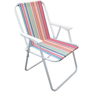 Skladacia kempingová stolička s farebným poťahom