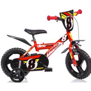 Dino Bikes Pro Cross 12 inch red children's bike with training wheels - Dino Bikes