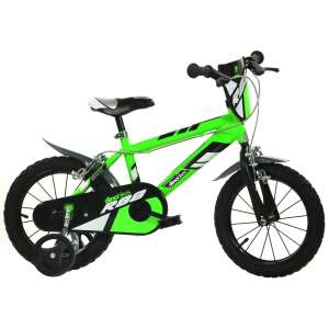 Grünes Dino Bikes 16 Zoll Kinderfahrrad mit Stützrädern - Dino Bikes Fahrrad für Kinder