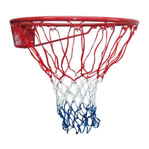 Basketball hoop with net, official size, red rim, white and blue net - Basketball, Hoop, and Equipment