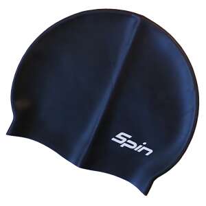Black Spin silicone swimming cap for kids - Swimming