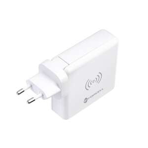 Forcell 4w1 Uniwersalna ładowarka z bezprzewodową podkładką ładującą - Zewnętrzna bateria i powerbank