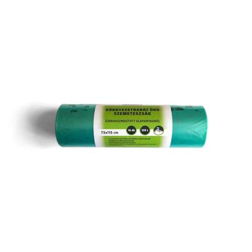 Coș de gunoi ecologic, 73x115x1,15 cm, 120 l, 10 buc, verde 37521766