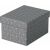ESSELTE Home S size gray storage box with lid and geometric pattern
