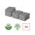 ESSELTE Home storage boxes, set of 3, small size, grey, geometric pattern, 100% recycled and recyclable