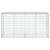 vidaXL horganyzott acél gabion kosár fedéllel, 200 x 50 x 100 cm, kerítés, támasztófal, tereprendezés