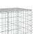 vidaXL horganyzott acél gabion kosár fedéllel, 450 x 100 x 100 cm, a fedél közeli képe