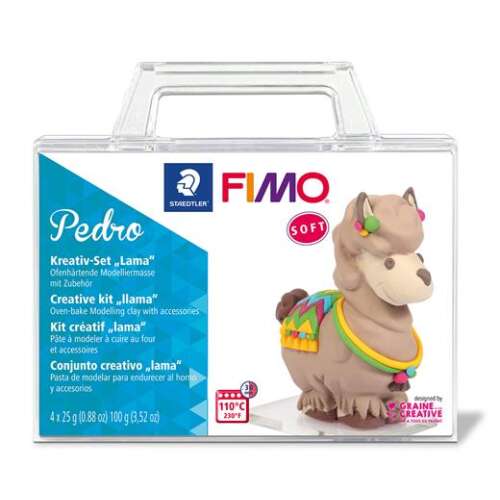 FIMO Knete-Set, 4x25 g, brennbar, FIMO "Soft Creative", Pedro Llama 37522056