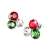 Cercei ART CRYSTELLA, roșu-alb-verde-verde cu cristal SWAROVSKI®, 11mm, ART CRYSTELLA 37522117}