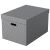 Esselte Home L size gray storage box with lid and handles