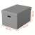 ESSELTE Home Storage Box, L size, gray, with dimensions
