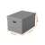 ESSELTE Home Storage Box, L size, gray, with dimensions