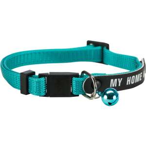 My Home turquoise cat collar with bell - Cat Toy