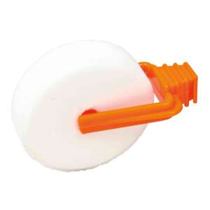 Trixie Salt Lick for Small Rodents, white, round, with orange plastic holder - Rodent Care