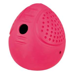 Pink rubber egg shaped dog toy with holes for treats, 8 cm - Dog Toy