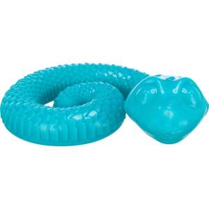 Snack-Snake  blue thermoplastic dog chew toy, shaped like a snake, 18 cm - Dog Toy