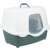 Davio cat litter box with carbon filter and lid, green