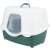 Davio cat litter box with carbon filter and lid, green