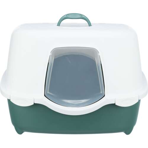 Davio cat litter box with carbon filter and lid, green