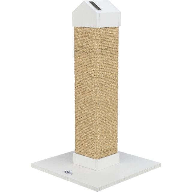 Sisal Scratching Post with Platform Be Nordic Iben, 34 x 34 x 60 cm, White, 44744