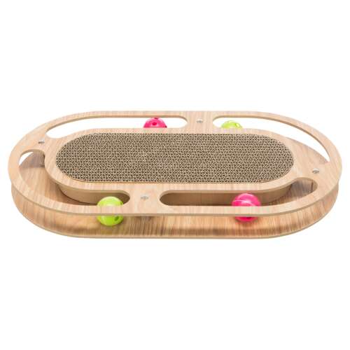 Kaparó karton fa kerettel és 4 golyóval, 46 x 4 x 25, 48020