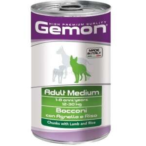 Conserva Gemon Dog, Medium Adult, Miel/Orez, 1250 g 103708700 - Hrane pentru câini
