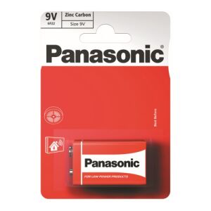 Panasonic - 9V-os cink-szén elem - 6F22RZ - 1 db