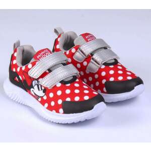 Piros és fehér pöttyös Minnie egér cipő, tépőzáras - Cerdá