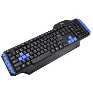 Rebeltec Warrior QWERTY PL USB vezetékes fekete-kék gamer billentyűzet - Rebeltec
