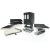 Leitz office supplies set including ring binders, stapler, hole punch