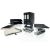 Leitz office supplies set including ring binders, stapler, hole punch