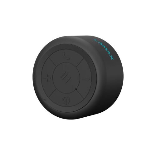 LAMAX Sphere2 Bluetooth reproduktor, čierny, pohľad zhora s ovládacími prvkami