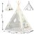 Dimensions of Nukido Dinosaur Tipi Tent: 114x114x165 cm