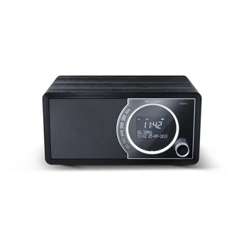 Sharp DR-450 DAB/DAB+/FM Radio mit Bluetooth, schwarz und Edelstahl